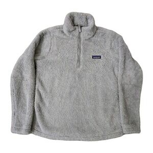 Patagonia Los Gatos Womens S Small Grey Fleece 1/4 Zip Pullover Fuzzy Sweater